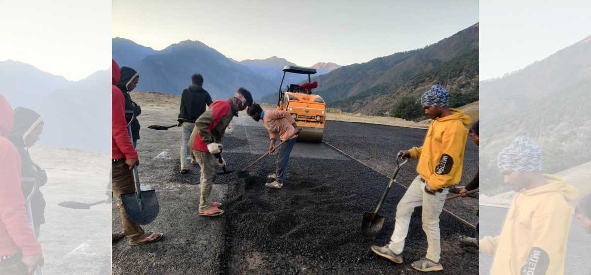 ३७ वर्ष पुरानो सुनथराली विमानस्थल कालोपत्रे हुँदै