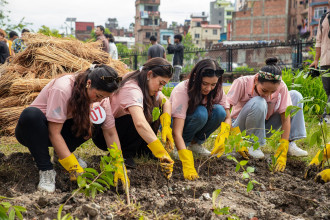 बीवाईडीले कालीमाटीमा रोप्यो साढे ५ सय बिरुवा