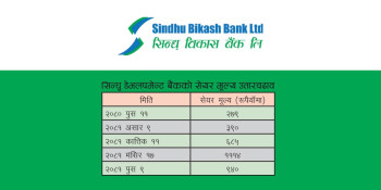 वित्तीय सूचक विपरीत चम्किरहेको सिन्धु डेभलपमेन्ट बैंक, बजारमा कमजोर कम्पनीको दबदबा कायमै
