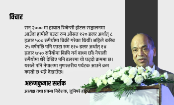 प्रकृतिले दिएको अनुपम उपहारको बजारीकरण नगरे वर्षौसम्म १२० डलरमा रुम बेचिरहनुपर्छ