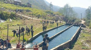 ‍मुआब्जा नपाएपछि आन्दोलनमा उत्रिए स्थानीयवासी,जलविद्युत आयोजनाको काम ठप्प