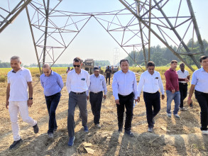 हेटौंडा-ढल्केबर-इनरुवा ४०० केभी प्रसारण लाइनको तार तान्ने काम धमाधम, ठाउँ-ठाउँमा अवरोध