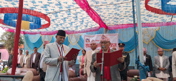 लुम्बिनी प्रदेशका मुख्यमन्त्री आचार्यसहित आठ बिनाविभागीय मन्त्रीले लिए शपथ