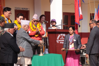 प्रधानमन्त्री ओलीबाट आफैंले क, ख पढेको विद्यालय भवन उद्घाटन