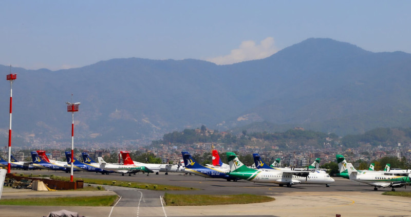 असिनापानीका कारण हवाई उडान प्रभावित, सिचुआन एयर चीन फर्कियो